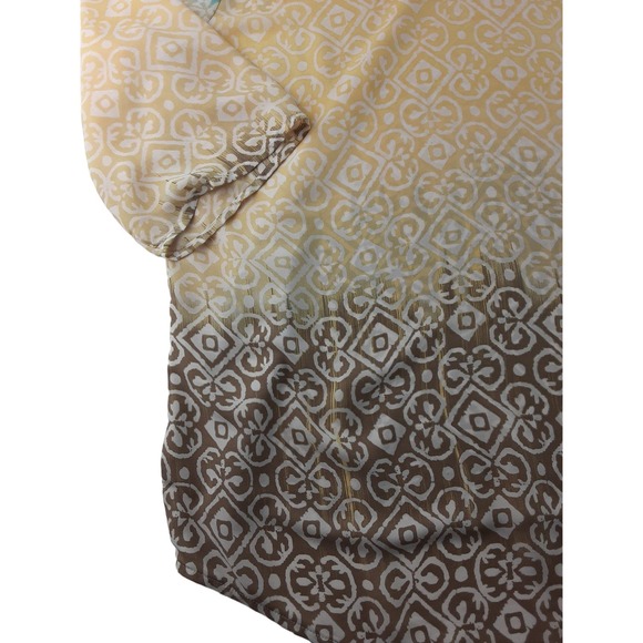 Chicos Womens Printed Ombre 3/4 Sleeve Sheer Popover Tunic Top Lightweight XL 3 - Picture 4 of 9